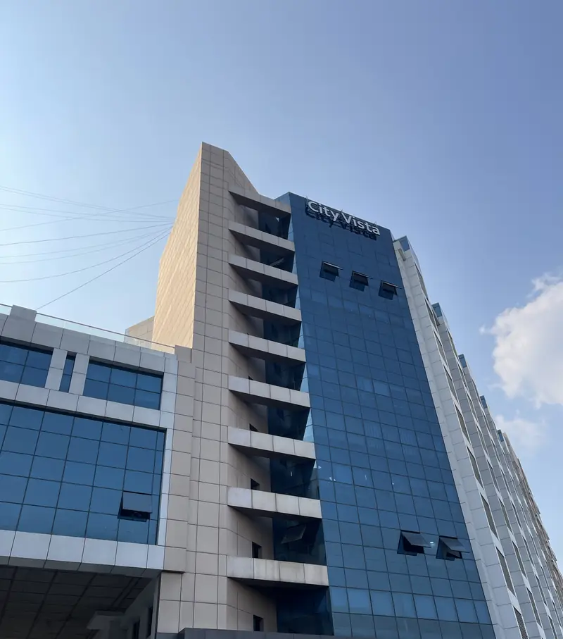 The City Vista office tower on Fountain Road, Kharadi, Pune